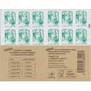2016 Carnet Couverture : pub nouveaux tarifs lettre verte France