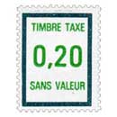 TIMBRE TAXE SANS VALEUR
