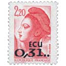 Sans légende particulière - type liberté de Gandon