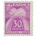 TIMBRE TAXE - type gerbes de blé