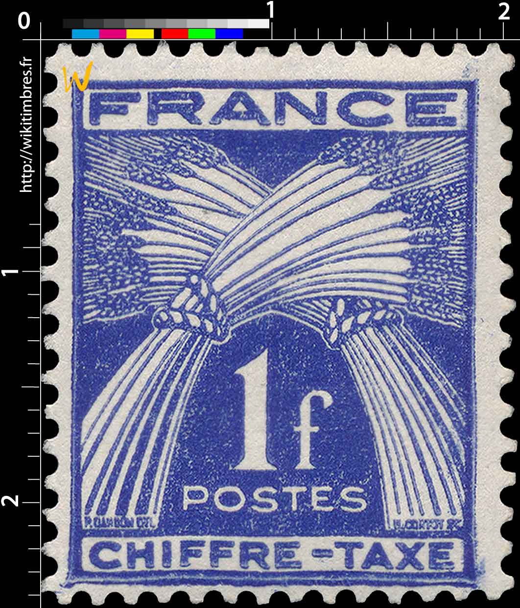 CHIFFRE-TAXE - type gerbes de blé